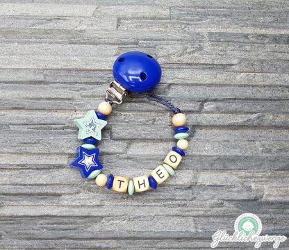 Personalisierte Schnullerkette mit Namen / Namenskette Baby